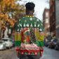 Guinea Bissau Christmas Long Sleeve Shirt Santa Penguin Christmas Tree and Snowflake - African Pride