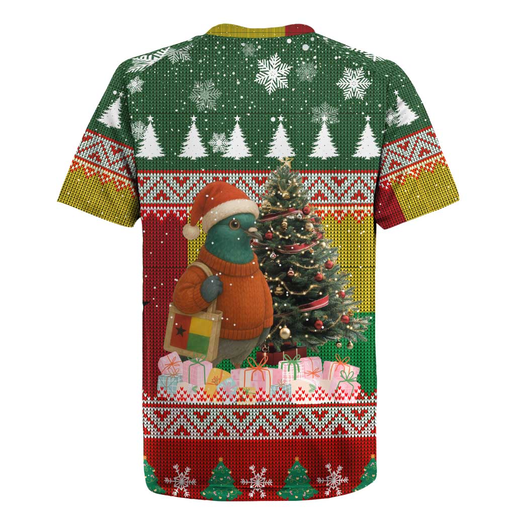 Guinea Bissau Christmas Rugby Jersey Santa Penguin Christmas Tree and Snowflake - African Pride