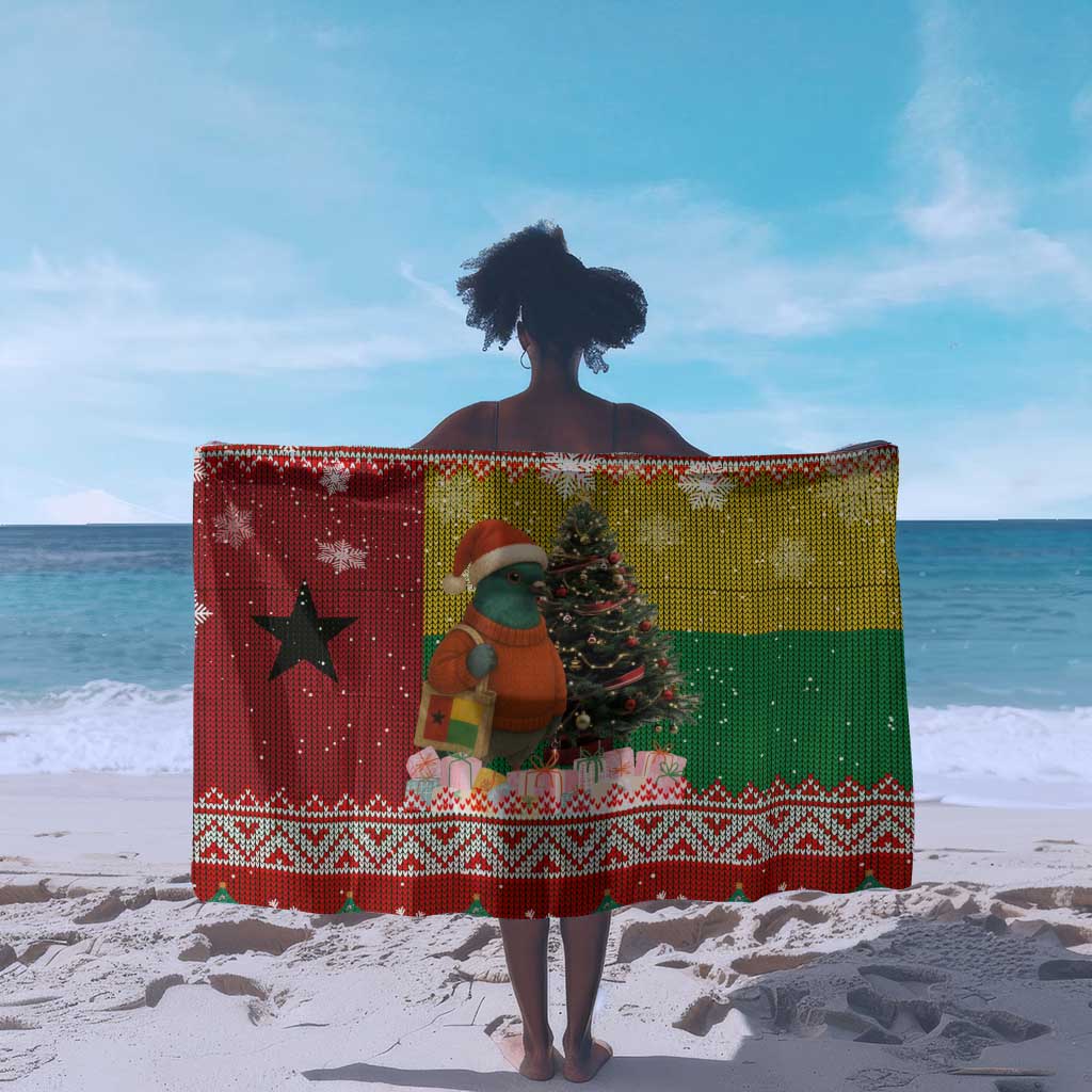 Guinea Bissau Christmas Sarong Santa Penguin Christmas Tree and Snowflake - African Pride
