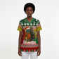 Guinea Bissau Christmas Scrub Top Santa Penguin Christmas Tree and Snowflake - African Pride