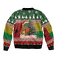 Guinea Bissau Christmas Sleeve Zip Bomber Jacket Santa Penguin Christmas Tree and Snowflake - African Pride