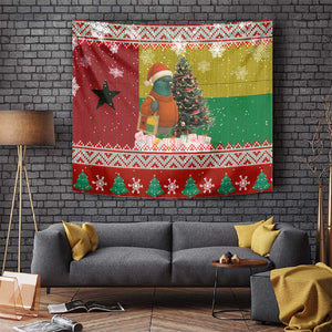 Guinea Bissau Christmas Tapestry Santa Penguin Christmas Tree and Snowflake - African Pride