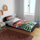 Guinea Bissau Christmas Bedding Set Santa Sleigh Reindeer Forest and National Flag - African Pride