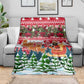 Guinea Bissau Christmas Blanket Santa Sleigh Reindeer Forest and National Flag - African Pride