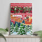 Guinea Bissau Christmas Canvas Wall Art Santa Sleigh Reindeer Forest and National Flag - African Pride