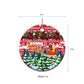 Guinea Bissau Christmas Ceramic Ornament Santa Sleigh Reindeer Forest and National Flag - African Pride