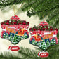 Guinea Bissau Christmas Ceramic Ornament Santa Sleigh Reindeer Forest and National Flag - African Pride
