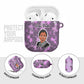 Rosa Parks AirPods Case Purple Floral Pattern Civil Rights Tribute Bold Name Repeated Text Design - African Pride