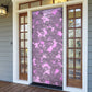 Rosa Parks Door Cover Purple Floral Pattern Civil Rights Tribute Bold Name Repeated Text Design - African Pride