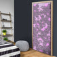 Rosa Parks Door Cover Purple Floral Pattern Civil Rights Tribute Bold Name Repeated Text Design - African Pride