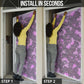 Rosa Parks Door Cover Purple Floral Pattern Civil Rights Tribute Bold Name Repeated Text Design - African Pride