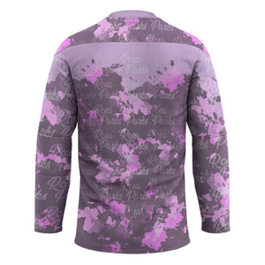 Rosa Parks Hockey Jersey Purple Floral Pattern Civil Rights Tribute Bold Name Repeated Text Design - African Pride