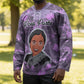 Rosa Parks Hockey Jersey Purple Floral Pattern Civil Rights Tribute Bold Name Repeated Text Design - African Pride