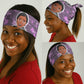 Rosa Parks Neck Gaiter Purple Floral Pattern Civil Rights Tribute Bold Name Repeated Text Design - African Pride