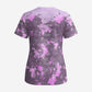 Rosa Parks Scrub Top Purple Floral Pattern Civil Rights Tribute Bold Name Repeated Text Design - African Pride