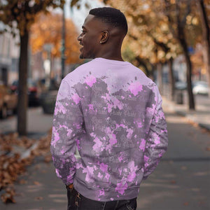 Rosa Parks Sweatshirt Purple Floral Pattern Civil Rights Tribute Bold Name Repeated Text Design - African Pride