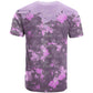 Rosa Parks T shirt Purple Floral Pattern Civil Rights Tribute Bold Name Repeated Text Design TS04