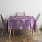 Rosa Parks Tablecloth Purple Floral Pattern Civil Rights Tribute Bold Name Repeated Text Design - African Pride