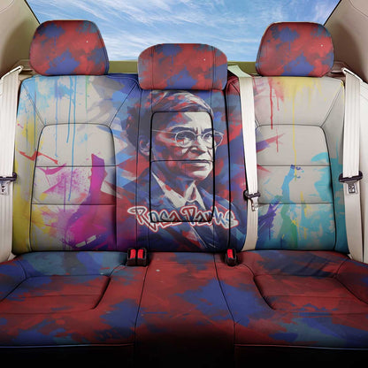 Rosa Parks Back Car Seat Cover Red Blue Abstract Art Portrait Sitting Down to Stand Up Quote Civil Rights Tribute - African Pride
