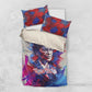 Rosa Parks Bedding Set Red Blue Abstract Art Portrait Sitting Down to Stand Up Quote Civil Rights Tribute - African Pride