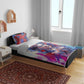 Rosa Parks Bedding Set Red Blue Abstract Art Portrait Sitting Down to Stand Up Quote Civil Rights Tribute - African Pride