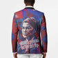 Rosa Parks Blazer Red Blue Abstract Art Portrait Sitting Down to Stand Up Quote Civil Rights Tribute - African Pride
