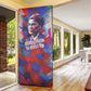 Rosa Parks Door Cover Red Blue Abstract Art Portrait Sitting Down to Stand Up Quote Civil Rights Tribute - African Pride