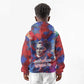 Rosa Parks Kid Hoodie Red Blue Abstract Art Portrait Sitting Down to Stand Up Quote Civil Rights Tribute - African Pride