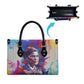 Rosa Parks Leather Bag Red Blue Abstract Art Portrait Sitting Down to Stand Up Quote Civil Rights Tribute - African Pride