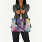 Rosa Parks Leather Bag Red Blue Abstract Art Portrait Sitting Down to Stand Up Quote Civil Rights Tribute - African Pride