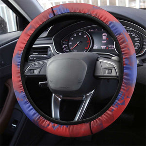 Rosa Parks Steering Wheel Cover Red Blue Abstract Art Portrait Sitting Down to Stand Up Quote Civil Rights Tribute - African Pride