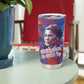 Rosa Parks Tumbler Cup Red Blue Abstract Art Portrait Sitting Down to Stand Up Quote Civil Rights Tribute - African Pride