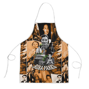 Rosa Parks Apron Sepia Collage Design Civil Rights Icon I Believe There Is Only One Race Quote - African Pride