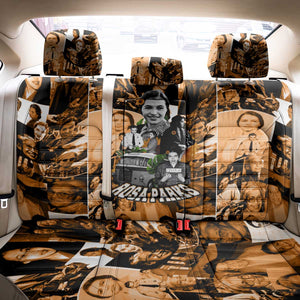 Rosa Parks Back Car Seat Cover Sepia Collage Design Civil Rights Icon I Believe There Is Only One Race Quote - African Pride