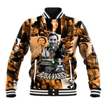 Rosa Parks Baseball Jacket Sepia Collage Design Civil Rights Icon I Believe There Is Only One Race Quote - African Pride