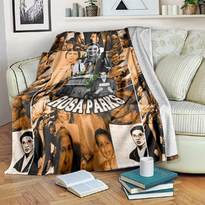 Rosa Parks Blanket Sepia Collage Design Civil Rights Icon I Believe There Is Only One Race Quote - African Pride