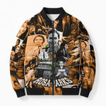 Rosa Parks Bomber Puffer Jacket Sepia Collage Design Civil Rights Icon I Believe There Is Only One Race Quote - African Pride