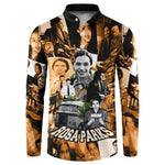 Rosa Parks Button Sweatshirt Sepia Collage Design Civil Rights Icon I Believe There Is Only One Race Quote