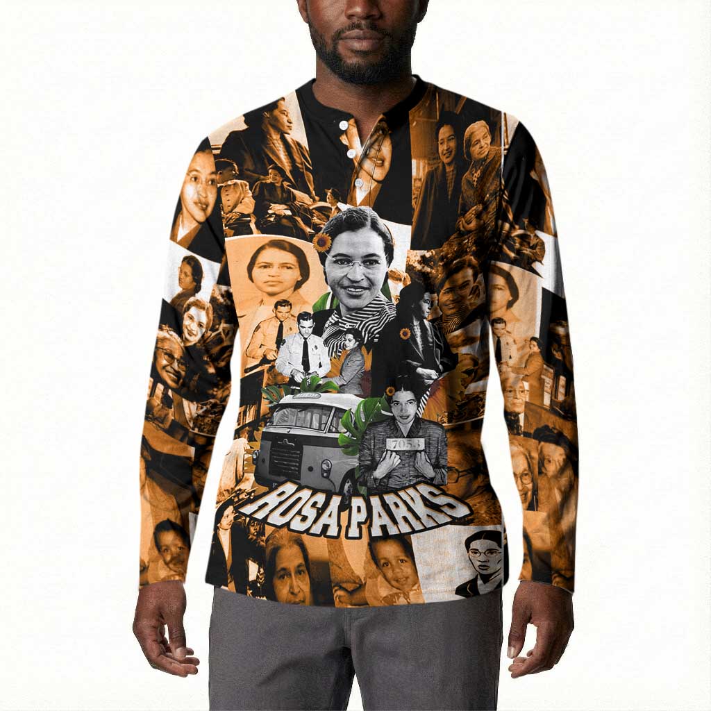 Rosa Parks Button Sweatshirt Sepia Collage Design Civil Rights Icon I Believe There Is Only One Race Quote