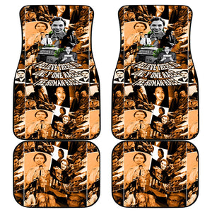 Rosa Parks Car Mats Sepia Collage Design Civil Rights Icon I Believe There Is Only One Race Quote - African Pride