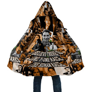 Rosa Parks Cloak Sepia Collage Design Civil Rights Icon I Believe There Is Only One Race Quote - African Pride