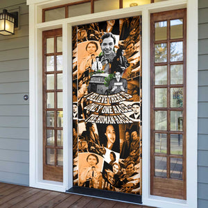 Rosa Parks Door Cover Sepia Collage Design Civil Rights Icon I Believe There Is Only One Race Quote - African Pride