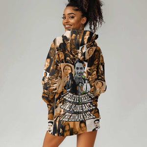 Rosa Parks Hoodie Dress Sepia Collage Design Civil Rights Icon I Believe There Is Only One Race Quote - African Pride