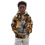Rosa Parks Kid Hoodie Sepia Collage Design Civil Rights Icon I Believe There Is Only One Race Quote - African Pride