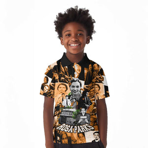 Rosa Parks Kid Polo Shirt Sepia Collage Design Civil Rights Icon I Believe There Is Only One Race Quote TS04