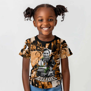 Rosa Parks Kid T shirt Sepia Collage Design Civil Rights Icon I Believe There Is Only One Race Quote TS04