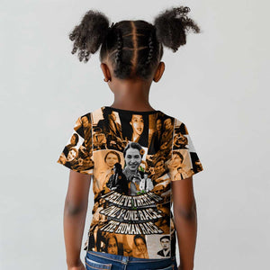 Rosa Parks Kid T shirt Sepia Collage Design Civil Rights Icon I Believe There Is Only One Race Quote TS04