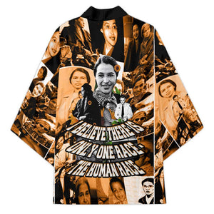Rosa Parks Kimono Sepia Collage Design Civil Rights Icon I Believe There Is Only One Race Quote - African Pride