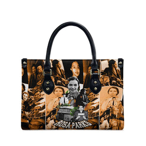 Rosa Parks Leather Bag Sepia Collage Design Civil Rights Icon I Believe There Is Only One Race Quote - African Pride