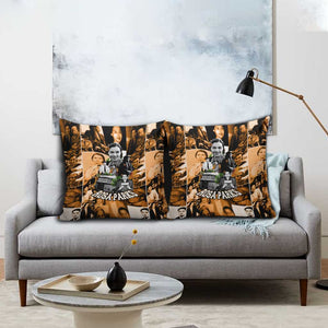 Rosa Parks Pillow Cover Sepia Collage Design Civil Rights Icon I Believe There Is Only One Race Quote - African Pride